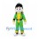 Boy Mascot Costume with Spiky Black Hair and Green Outfit