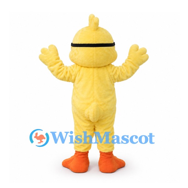 Duck Mascot Costume in Yellow with Blue Goggles