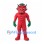 Devil Mascot Costume in Red with Green Hair and Horns