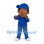 Boy Mascot Costume with Blue Cap and Sweatshirt