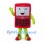 Mobile Phone Mascot Costume in Red with Green Limbs