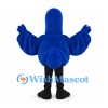 Blue Bird Mascot Costume with Yellow Beak and Black Legs