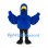 Blue Bird Mascot Costume with Yellow Beak and Black Legs