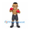 Boxer Mascot Costume with Red Gloves and Black Shorts