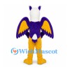 Griffin Mascot Costume with Purple Wings and Yellow Legs