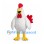 Rooster Mascot Costume in White with Red Tail