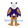 Griffin Mascot Costume with Purple Wings and Tan Legs