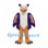 Griffin Mascot Costume with Purple Wings and Tan Legs