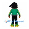 Boy Mascot Costume with Green Jacket and Black Cap