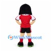 Girl Mascot Costume with Red Soccer Uniform