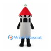 Tower Mascot Costume in Gray with Red Roof