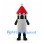 Tower Mascot Costume in Gray with Red Roof