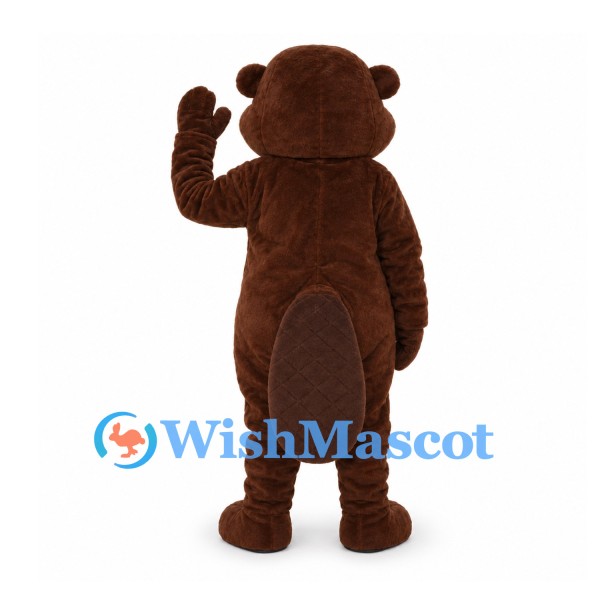 Beaver Mascot Costume in Brown with Cream Belly