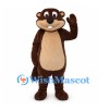 Beaver Mascot Costume in Brown with Cream Belly
