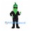 Chili Pepper Mascot Costume in Green with Black Suit and Sunglasses
