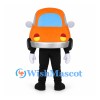 Car Mascot Costume in Orange with Blue Windows