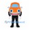 Car Mascot Costume in Orange with Blue Windows