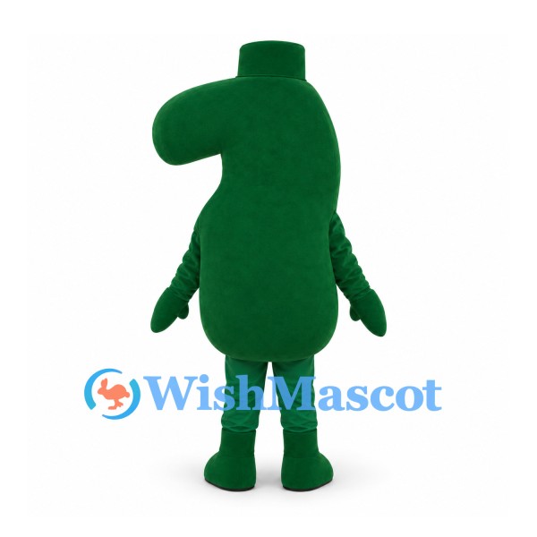 Dollar Sign Mascot Costume in Green with White Belly