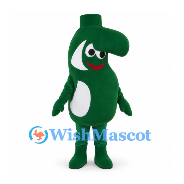 Dollar Sign Mascot Costume in Green with White Belly