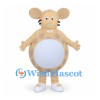 Mouse Mascot Costume in Tan with Spotted Round Body