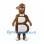 Letter B Mascot Costume in Brown with White Bow Tie