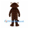 Raccoon Mascot Costume in Brown with Cream Belly