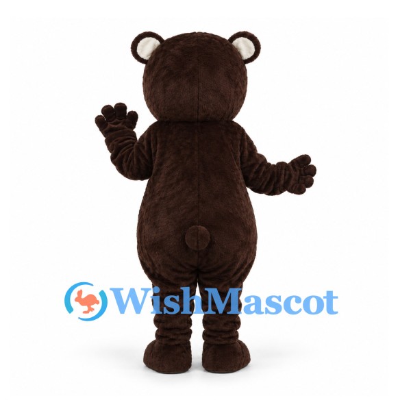 Bear Mascot Costume in Dark Brown with Cream Muzzle