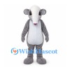Mouse Mascot Costume in Gray with Long White Face