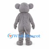 Mouse Mascot Costume in Gray with White Belly and Round Ears
