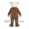 Pig Mascot Costume in Brown with White Face and Belly