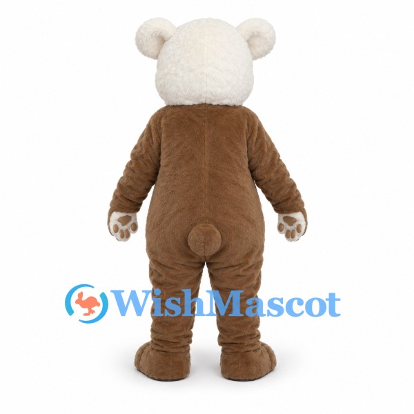 Pig Mascot Costume in Brown with White Face and Belly