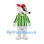 Mouse Mascot Costume with Red Cap and Striped Jacket