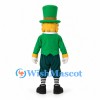 Leprechaun Mascot Costume with Green Top Hat and Gold Waistcoat