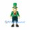 Leprechaun Mascot Costume with Green Top Hat and Gold Waistcoat