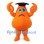 Lobster Graduate Mascot Costume in Orange with Black Mortarboard