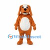 Dog Mascot Costume in Orange Brown with White Belly