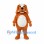 Dog Mascot Costume in Orange Brown with White Belly