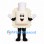 Ravioli Chef Mascot Costume with White Hat and Smiling Face