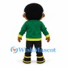 Boy Mascot Costume with Green Jacket and White Sunglasses