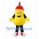 Pear Mascot Costume in Yellow with Red Cap