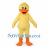 Duck Mascot Costume in Yellow with Orange Feet
