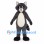 Raccoon Mascot Costume in Dark Gray with Striped Tail