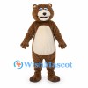 Bear Mascot Costume in Brown with Cream Belly
