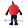 Tomato Mascot Costume in Red with Green Stem