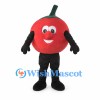 Tomato Mascot Costume in Red with Green Stem