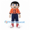 Boy Mascot Costume with Orange Number 11 Sports Shirt
