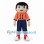 Boy Mascot Costume with Orange Number 11 Sports Shirt