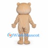 Bear Mascot Costume in Beige with White Belly