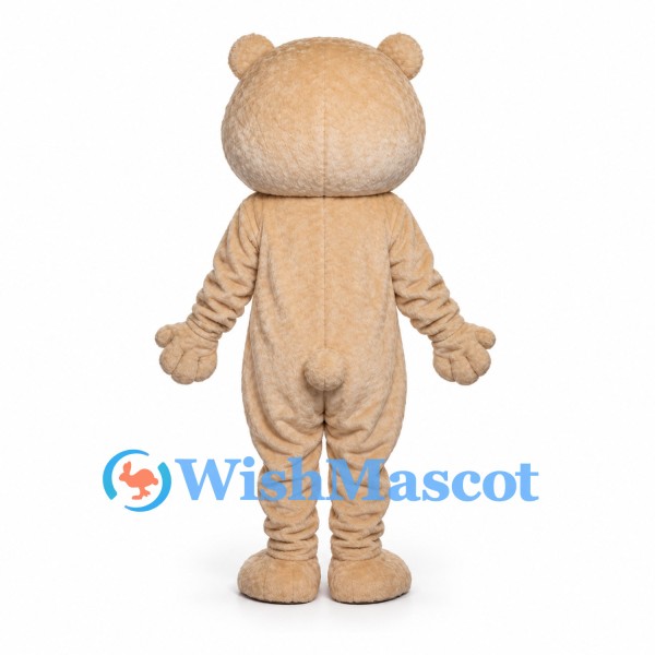 Bear Mascot Costume in Beige with White Belly