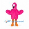 Flamingo Mascot Costume in Pink with Broad Wings